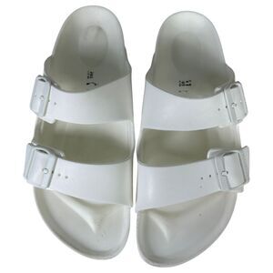 Birkenstock Arizona Eva White Double Strap Slides Plastic Women's 10 - 10.5